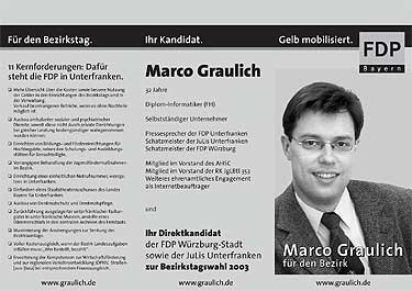 Wahlkampfbroschüre 2003